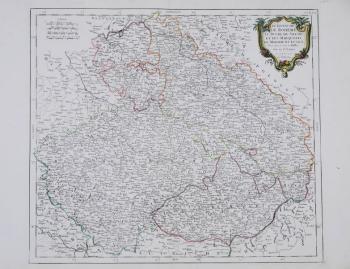 Karte von Bhmen, Mhren, Schlesien und Lauzitz