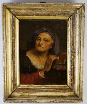 Portrt einer Frau - Massivholz, Leinwand - 1800