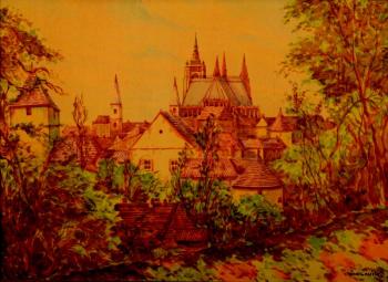 A view of Hradèany in Prague A view of Hradèany in Prague