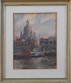 Ansicht von Dresden mit der Frauenkirche Ansicht von Dresden mit der Frauenkirche