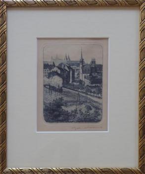 Bohumil Kozina - Zug am Bahnhof Vysehrad, Albertov Bohumil Kozina - Zug am Bahnhof Vysehrad, Albertov