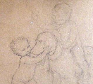 Vladimir Stribrny - Spielende Kinder mit Hund Vladimir Stribrny - Spielende Kinder mit Hund