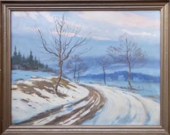 Winterlandschaft - Karton - Jindøich Edel - 1920 Winterlandschaft - Karton - Jindøich Edel - 1920
