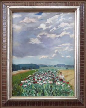 Frantisek Nachtigal - Junger Mann auf dem Mohnfeld Frantisek Nachtigal - Junger Mann auf dem Mohnfeld