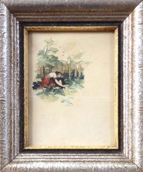 Frantisek Pavelka - Mädchen auf einem Blumenbeet Frantisek Pavelka - Mädchen auf einem Blumenbeet