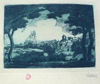 Blick auf Hradschin - 1920 Blick auf Hradschin - 1920