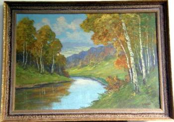 Blick auf den Fluss - V. Novák - 1940 Blick auf den Fluss - V. Novák - 1940