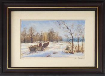 Winterlandschaft - Hubert Bauer - 1974 Winterlandschaft - Hubert Bauer - 1974