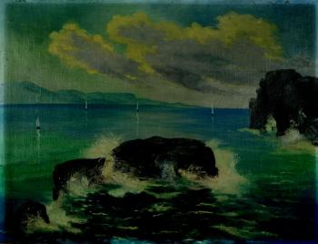 A sea with rocks A sea with rocks