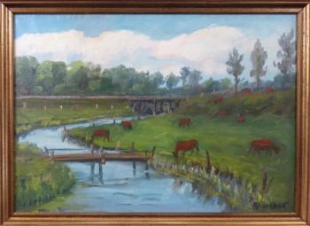 Auf der Weide am Fluss - unterzeichnet in Kyrillis Auf der Weide am Fluss - unterzeichnet in Kyrillis