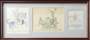 Karel Benes - Triga mit der Göttin und dem Pegasus Karel Benes - Triga mit der Göttin und dem Pegasus