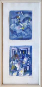 Karel Benes - Mädchen und Husar zu Pferd, Mädchen Karel Benes - Mädchen und Husar zu Pferd, Mädchen