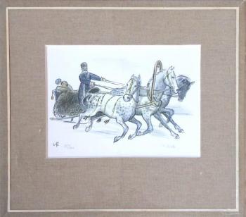 Vaclav Fiala - Russische Troika mit Schlitten Vaclav Fiala - Russische Troika mit Schlitten