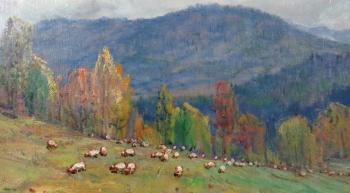 Karel Schauer - Grasende Schafe Karel Schauer - Grasende Schafe