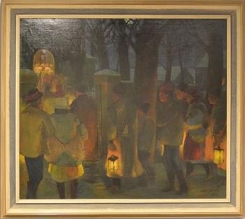 Abendlandschaft - Bohdan Obrovský (1925 - 2002) - 1957 Abendlandschaft - Bohdan Obrovský (1925 - 2002) - 1957