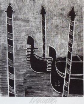 Vladimir Komarek - Ex libris LS, Gondeln Vladimir Komarek - Ex libris LS, Gondeln