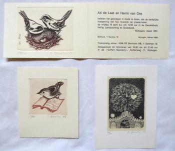 Rudolf Broulim - Zwei Exlibris, Ankündigungen, Her Rudolf Broulim - Zwei Exlibris, Ankündigungen, Her