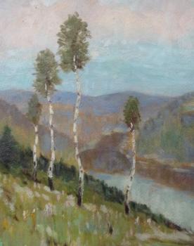 J. Kar. Jelinek - Blick auf das Tal mit dem Fluss J. Kar. Jelinek - Blick auf das Tal mit dem Fluss