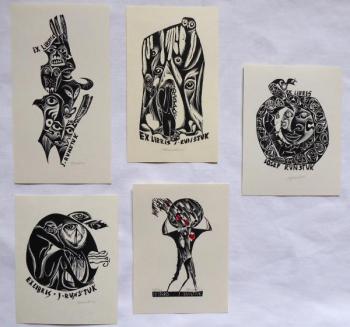 Anna Grmelova - Fünf Exlibris J. Runstuk Anna Grmelova - Fünf Exlibris J. Runstuk
