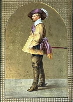 Porträt eines Mannes - bemaltes Porzellan - 1880